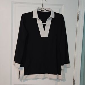 Polo by Ralph Lauren Black and White Blouse